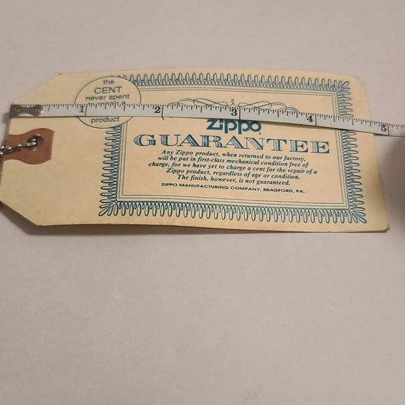 Zippo Guarantee Card The Penny Never Spent - Picture 7 of 8